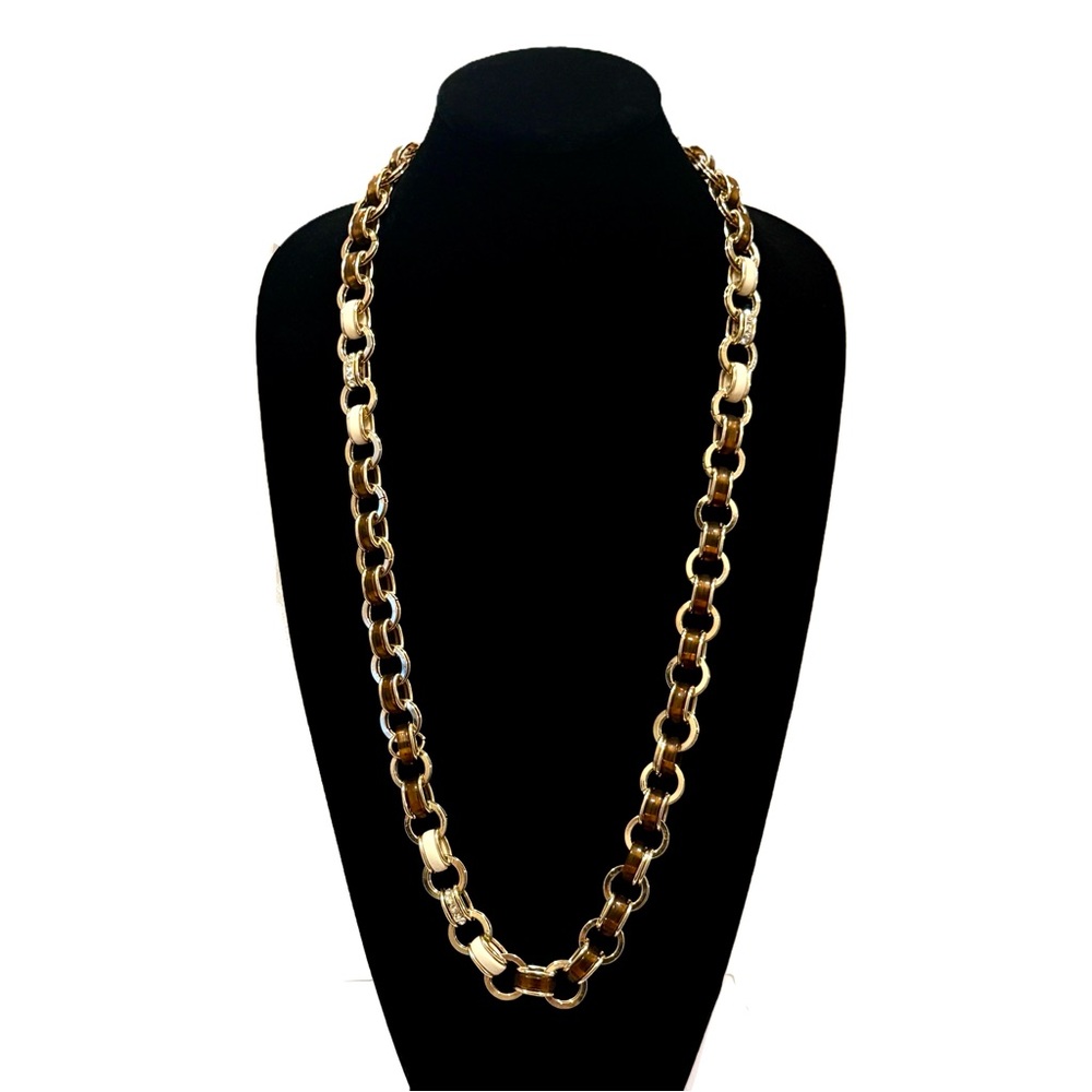 Talbots Gold and Tortoise Link Necklace - Picture 3 of 14